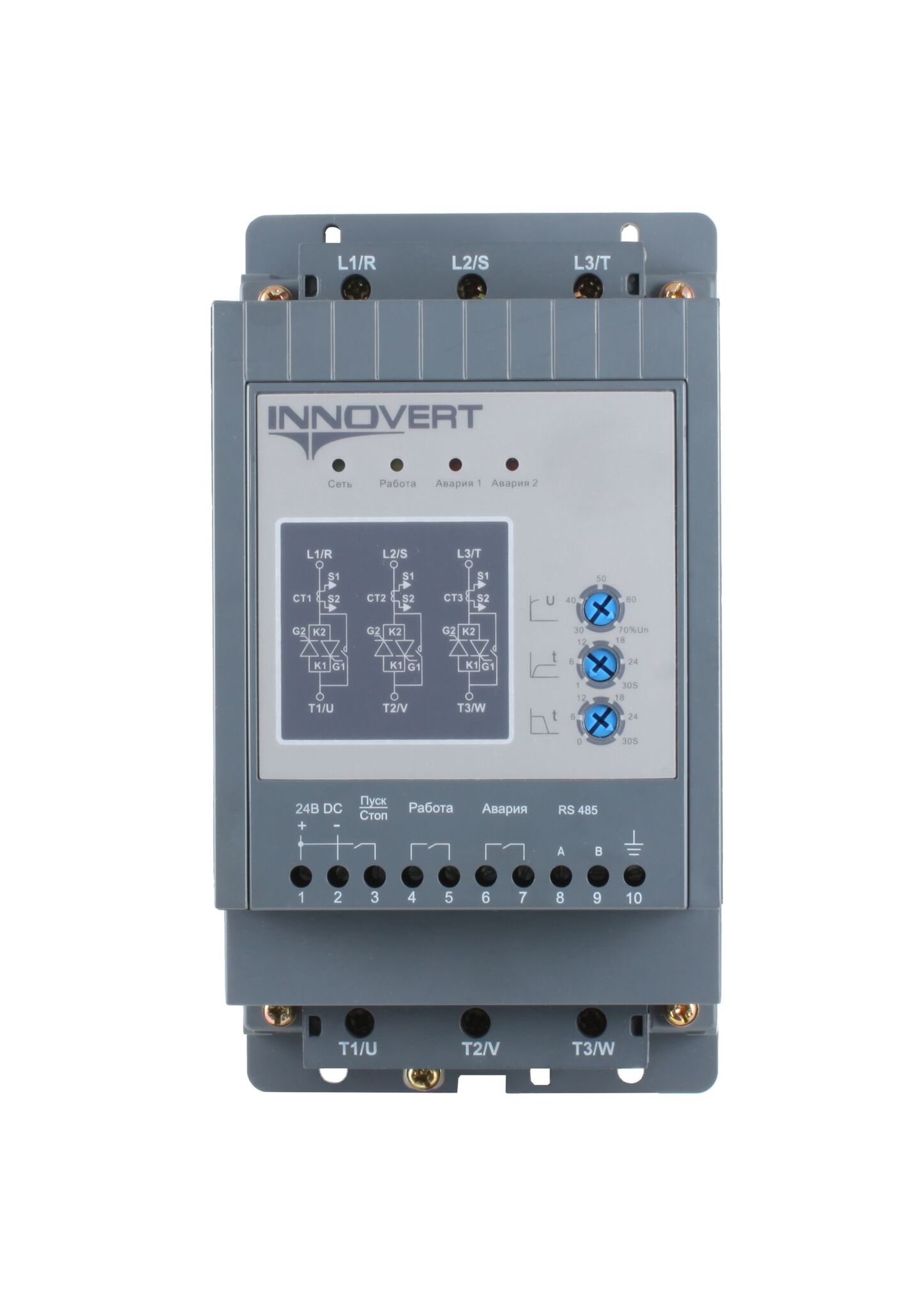 Устройство плавного пуска INNOVERT SSD113A43E, 11кВт, 380В, 22А Устройство плавного пуска INNOVERT SSD113A43E, 11кВт, 380В, 22А