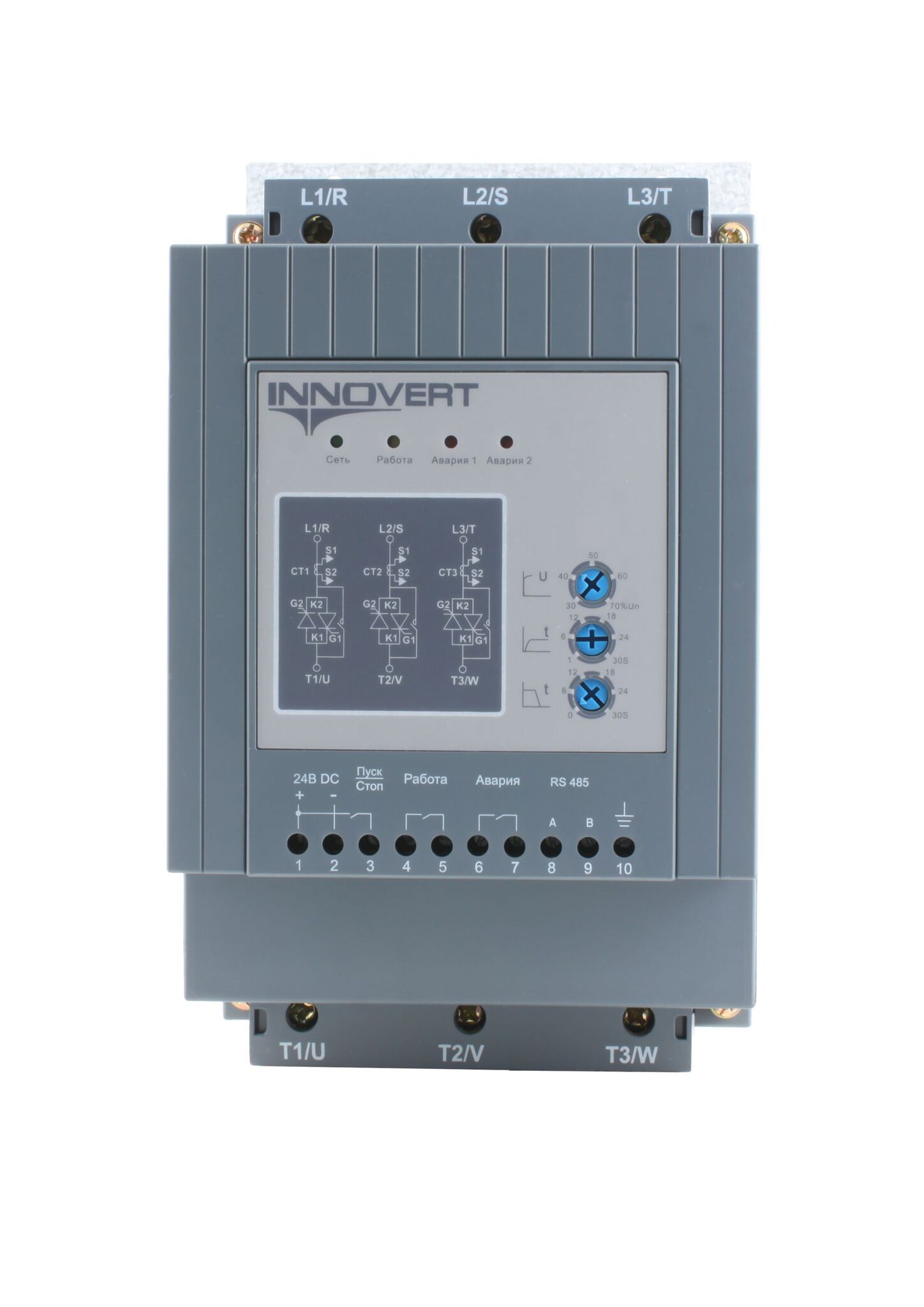 Устройство плавного пуска INNOVERT SSD373D43E, 37кВт, 380В, 75А Устройство плавного пуска INNOVERT SSD373D43E, 37кВт, 380В, 75А